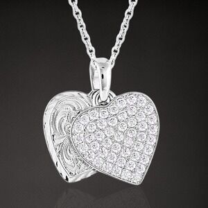 Montana Silversmiths Heart Country Charm‎ CZ Crystal Necklace Retail $65 - NEW